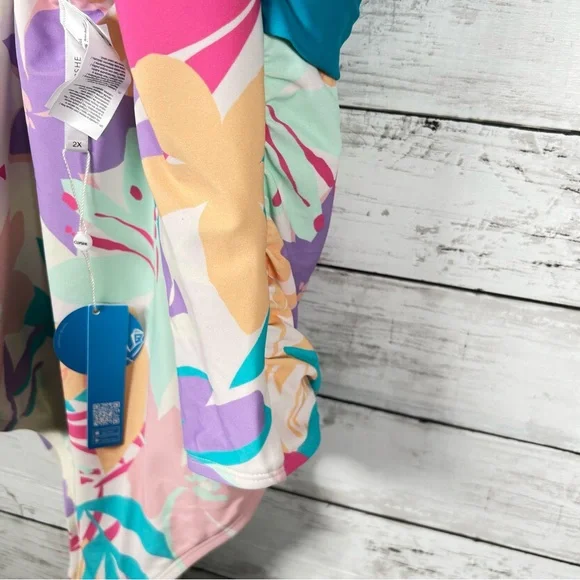 Cupshe Molded Twist Front Tummy Control One-Piece Ruched Bathing Suit 2X NWT - Picture 6 of 8